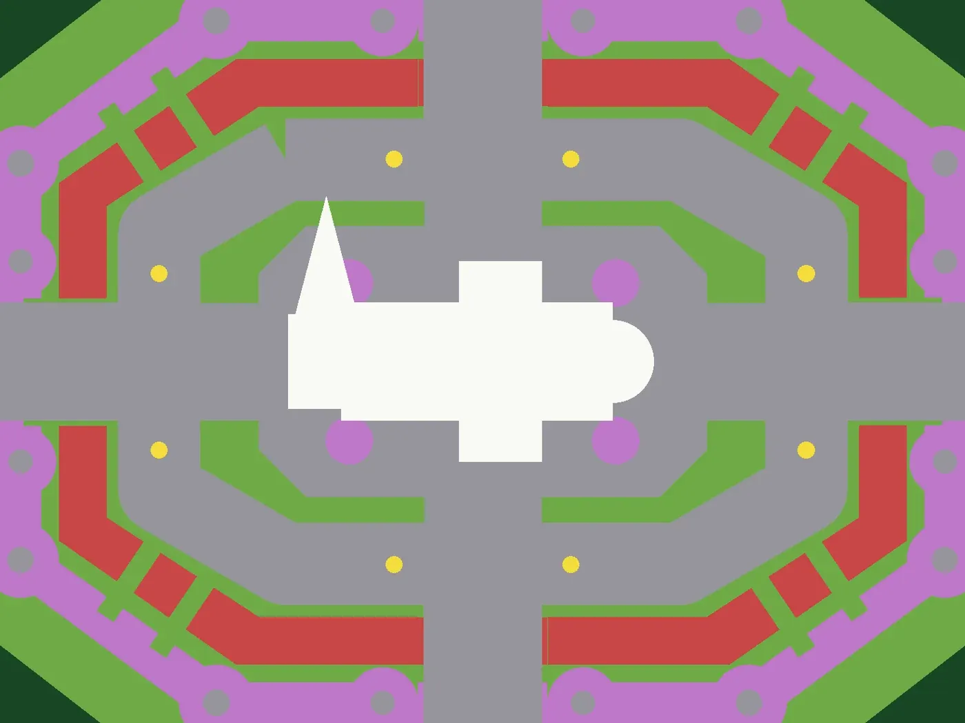 Sketch of the citadel: the octagonal layout, the distribution of buildings and the accesses, drawn as a working plan