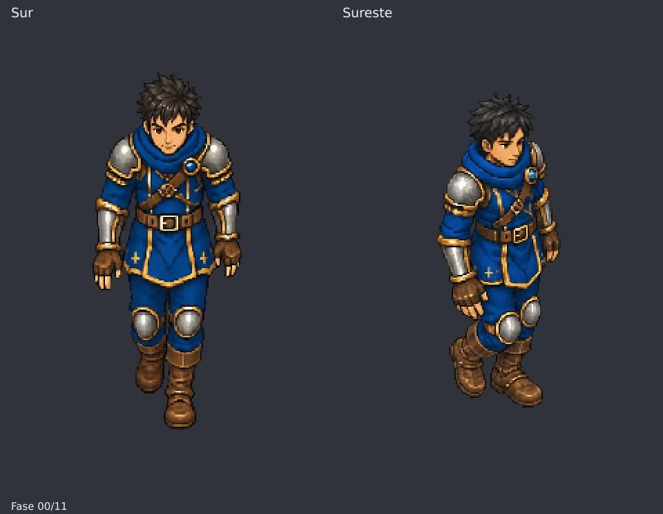 Leo walking south and south-east, current version