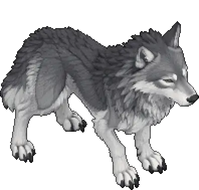 El lobo aullando, animado: baja el pecho, extiende el cuello y levanta el hocico